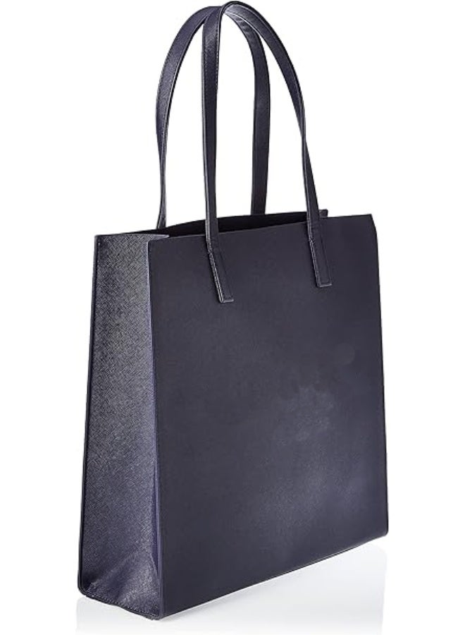Women's large navy blue handbag, tote bag, shoulder bag - Image 1